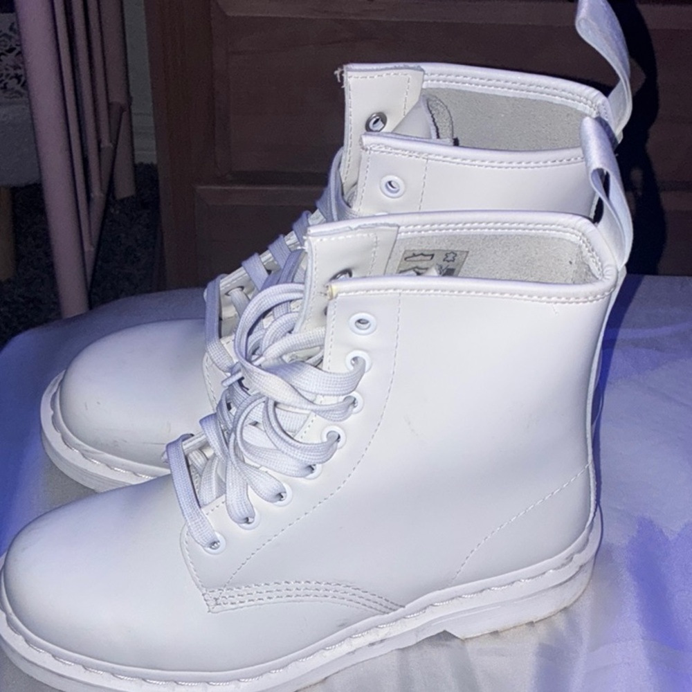 Dr. Martens White Combat Boots